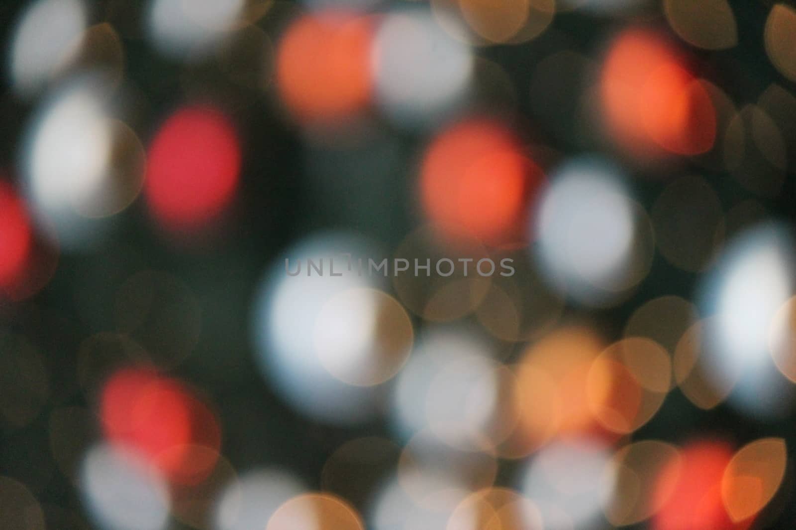 Abstract Bokeh Christmas circles of light