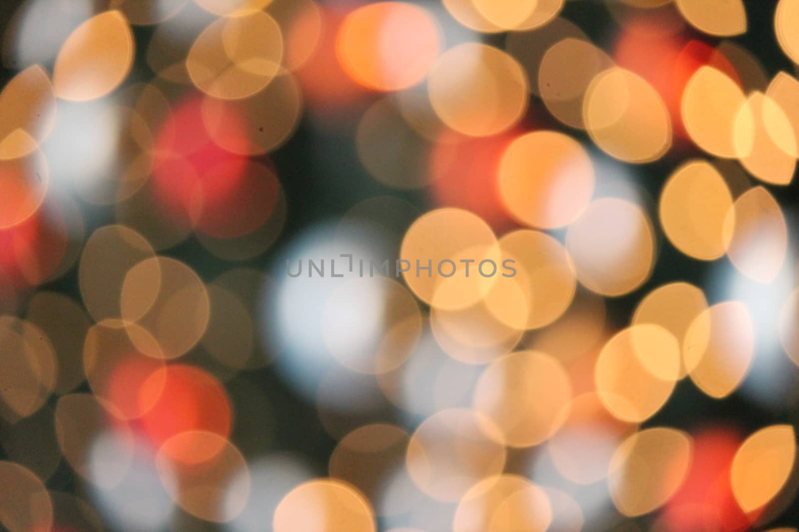 Abstract Bokeh Christmas circles of light