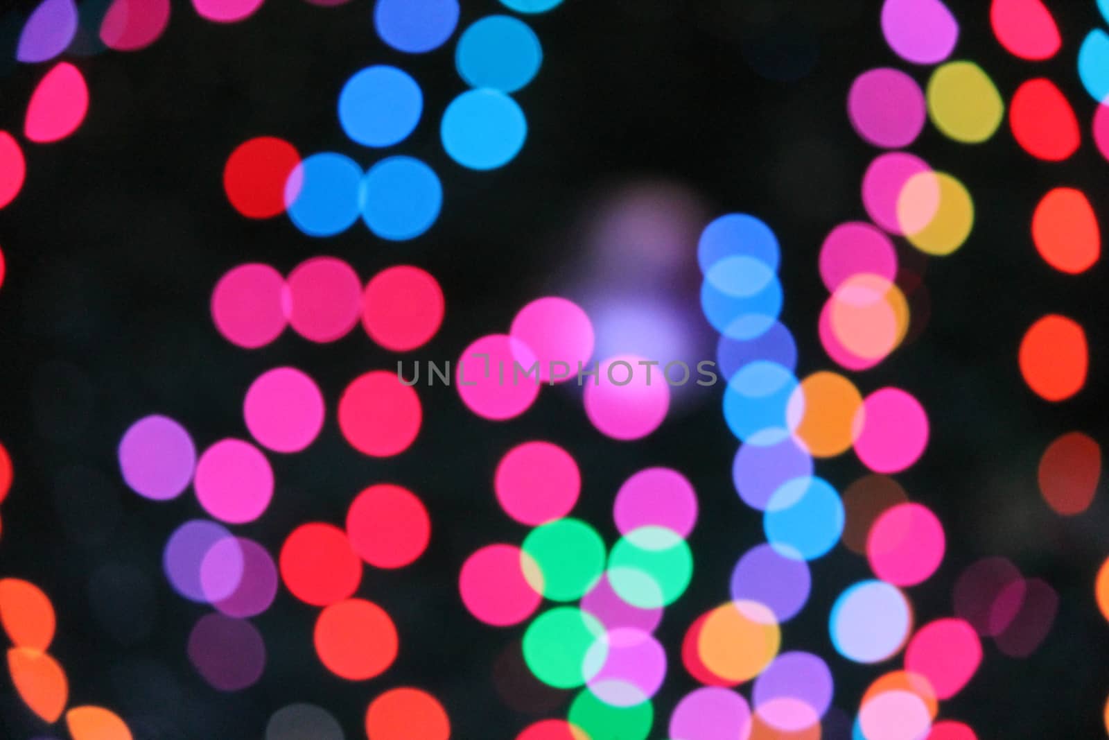 Abstract Bokeh Christmas circles of light