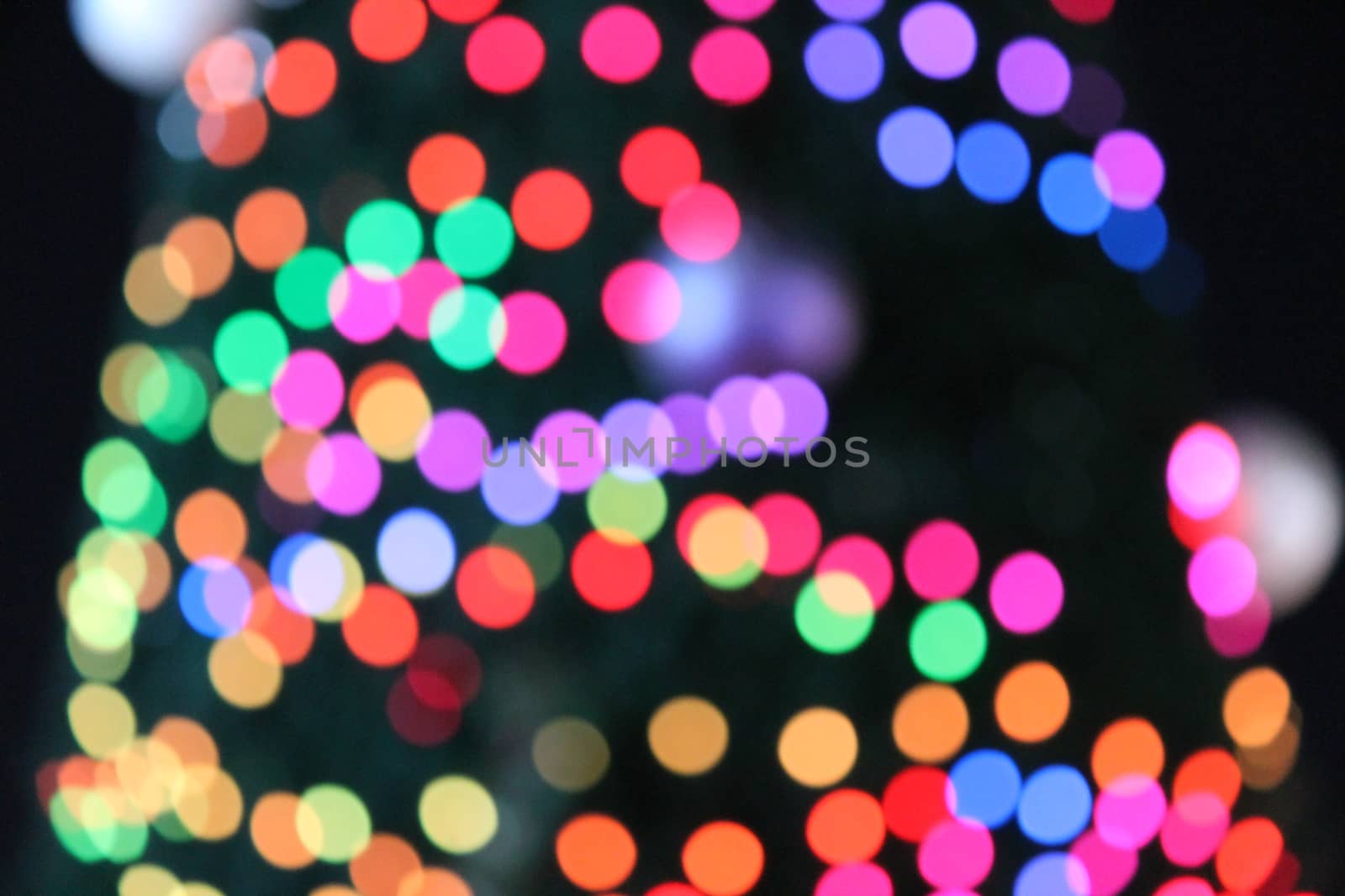 Abstract Bokeh Christmas circles of light