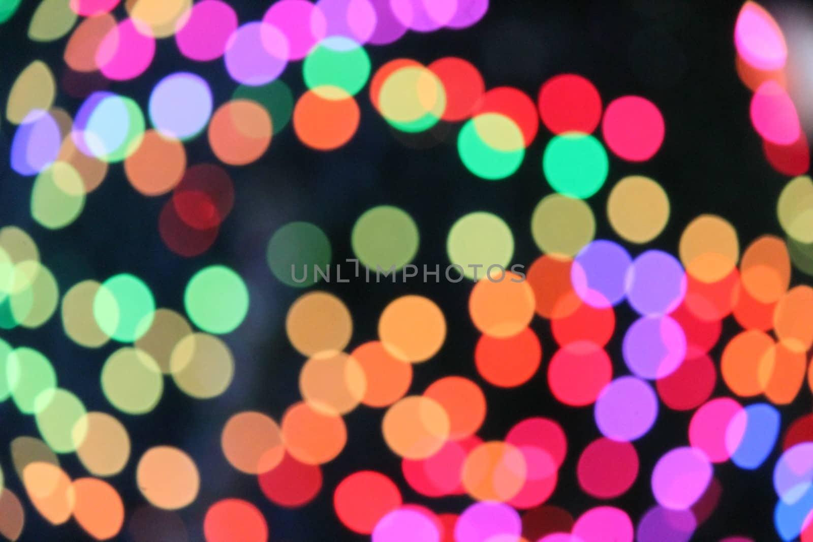 Abstract Bokeh Christmas circles of light