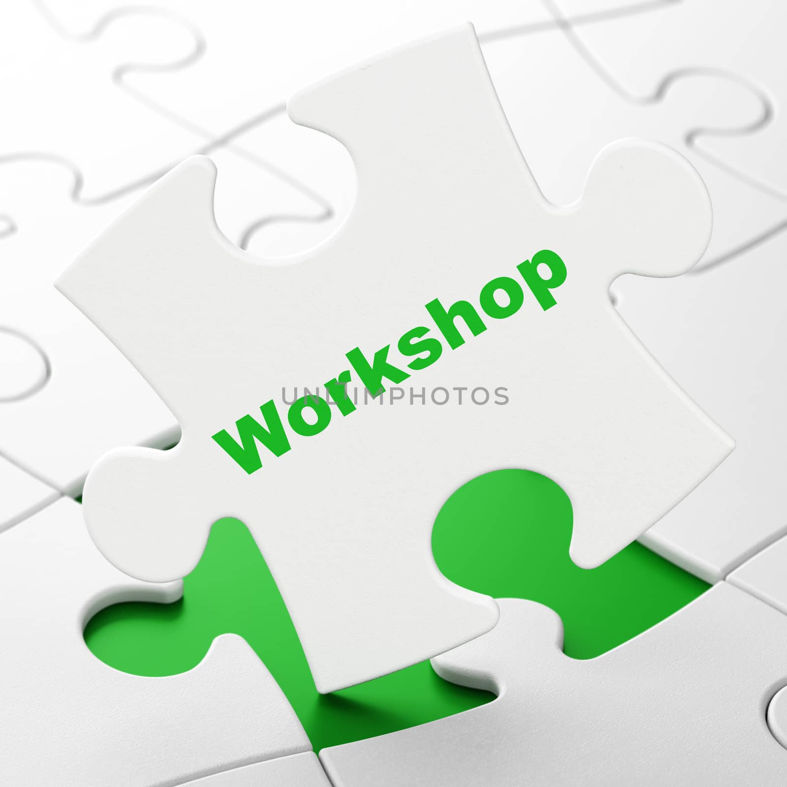 Learning concept: Workshop on puzzle background by maxkabakov