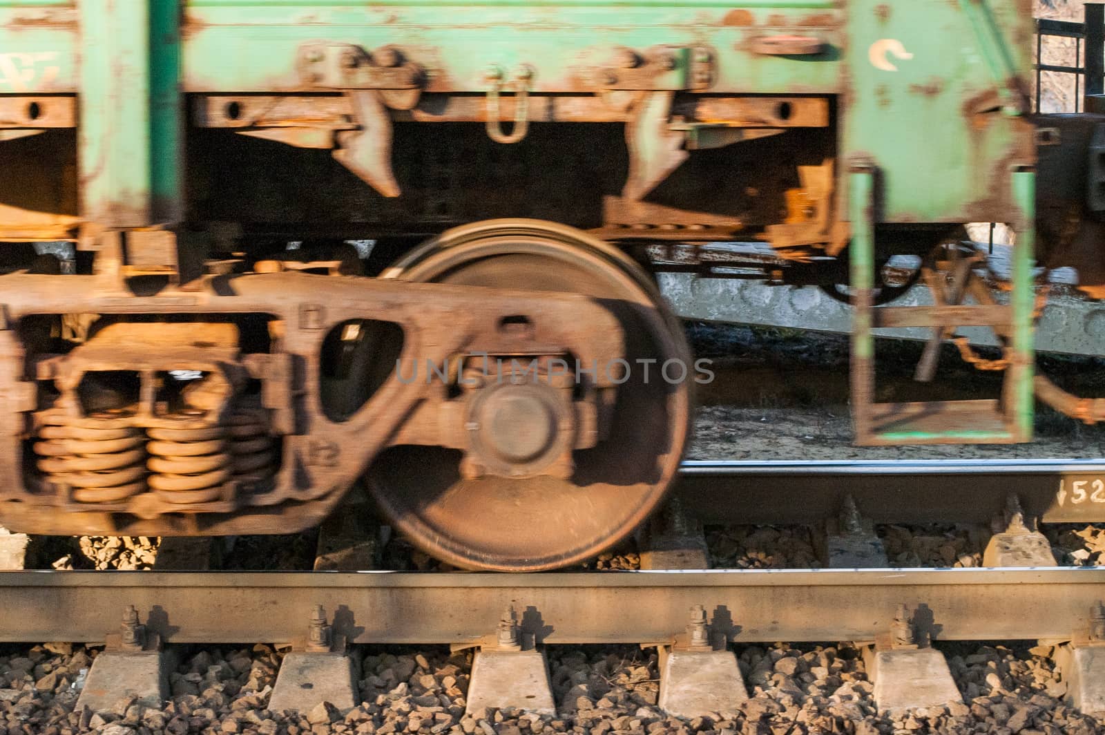 train on the railroad by antonius_