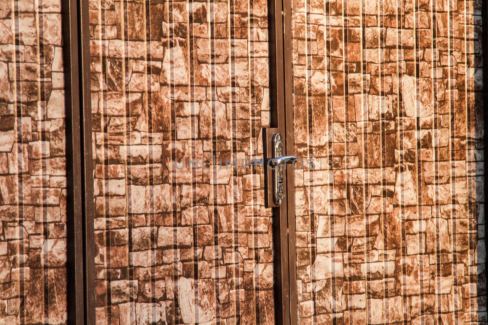 brown camouflage wicket door in the fence