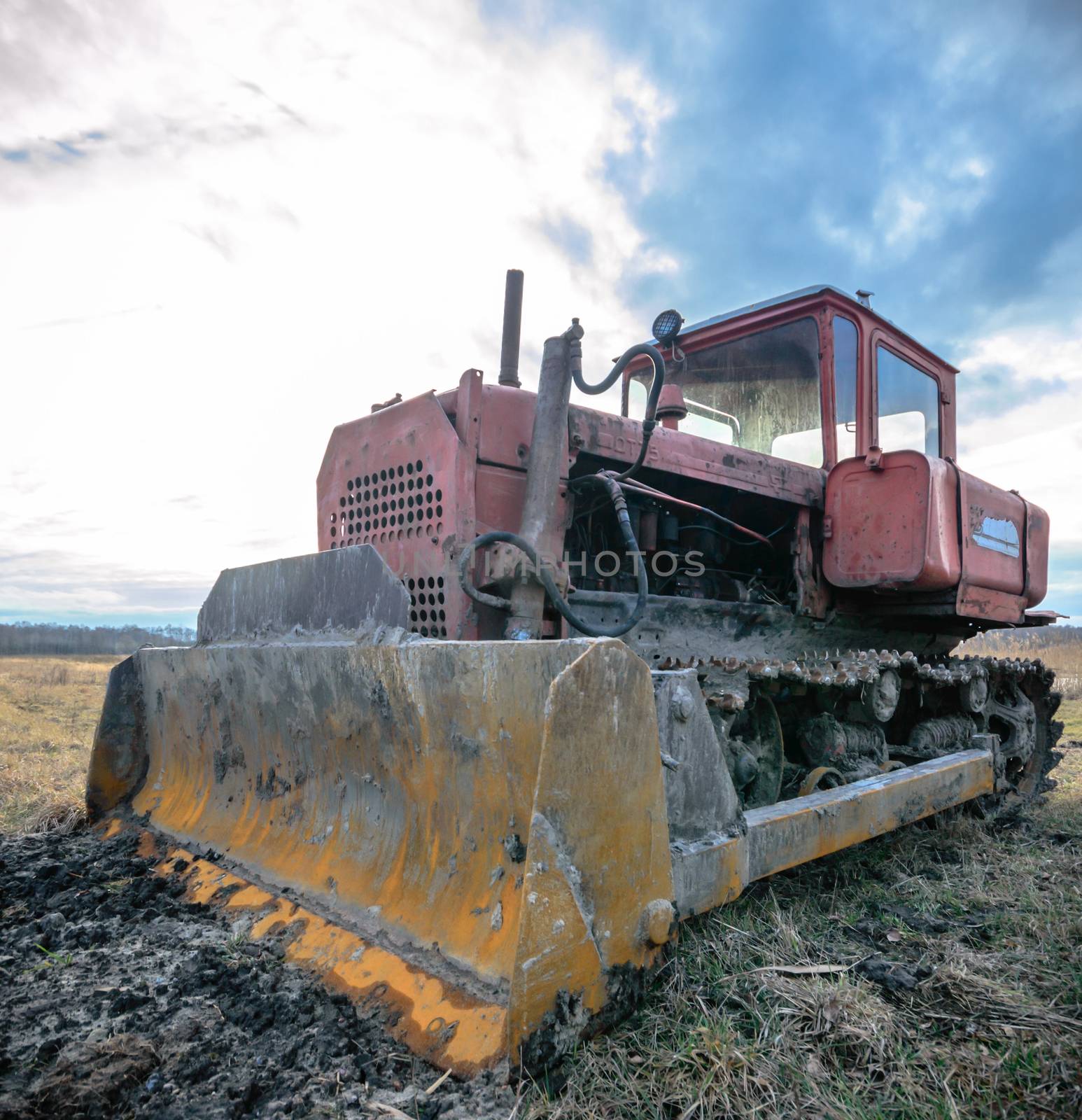 digger, old heavy duty construction equipment, industrial series