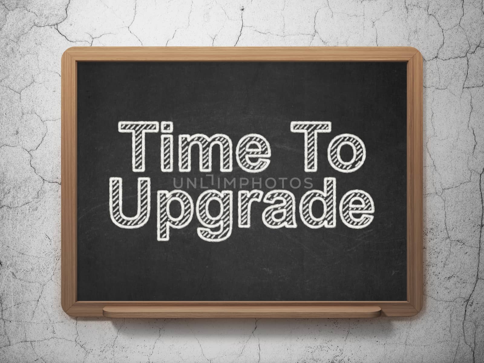 Time concept: Time To Upgrade on chalkboard background by maxkabakov