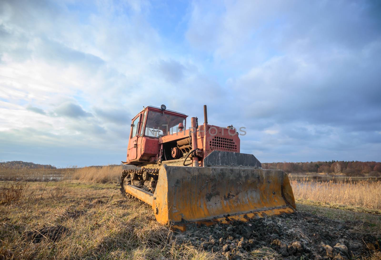 digger, old heavy duty construction equipment, industrial series