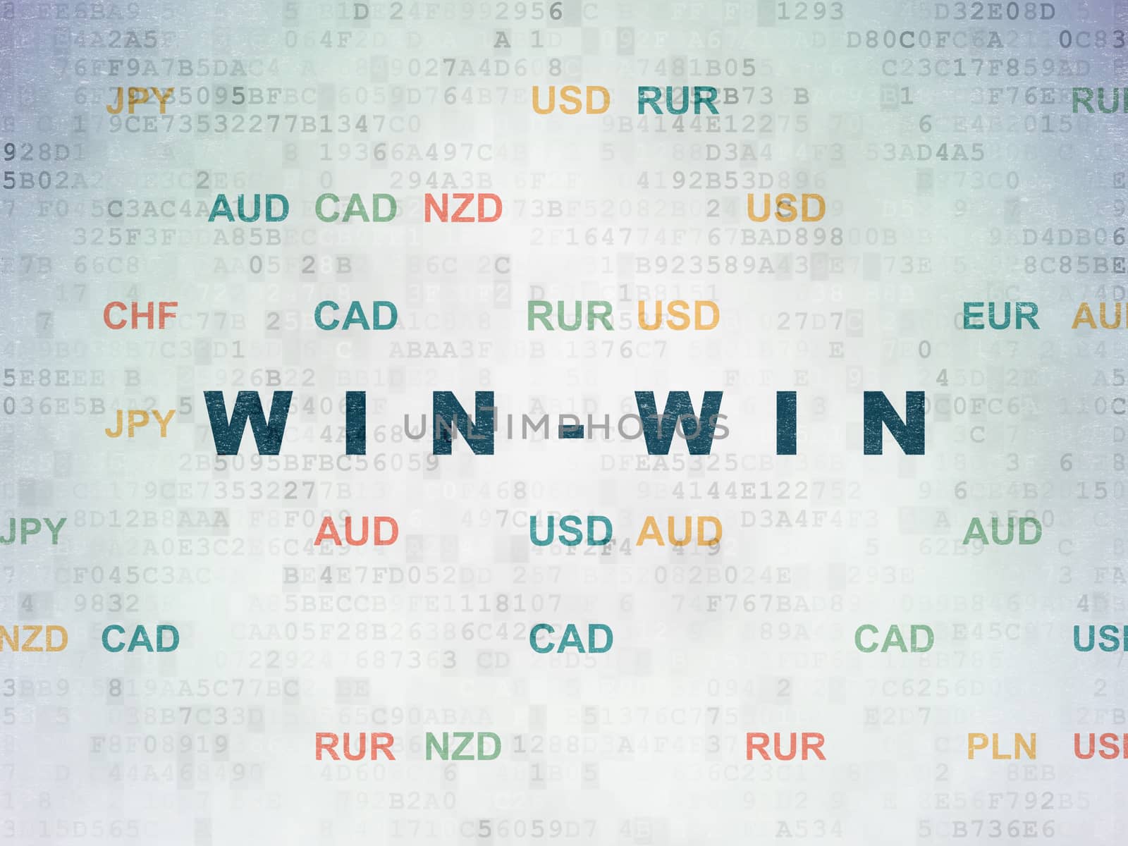 Finance concept: Win-Win on Digital Paper background by maxkabakov