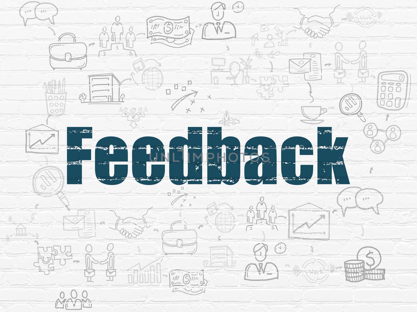 Business concept: Feedback on wall background by maxkabakov