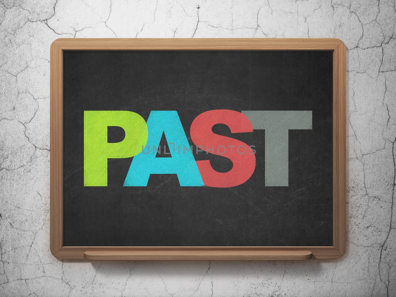 Timeline concept: Past on School Board background by maxkabakov