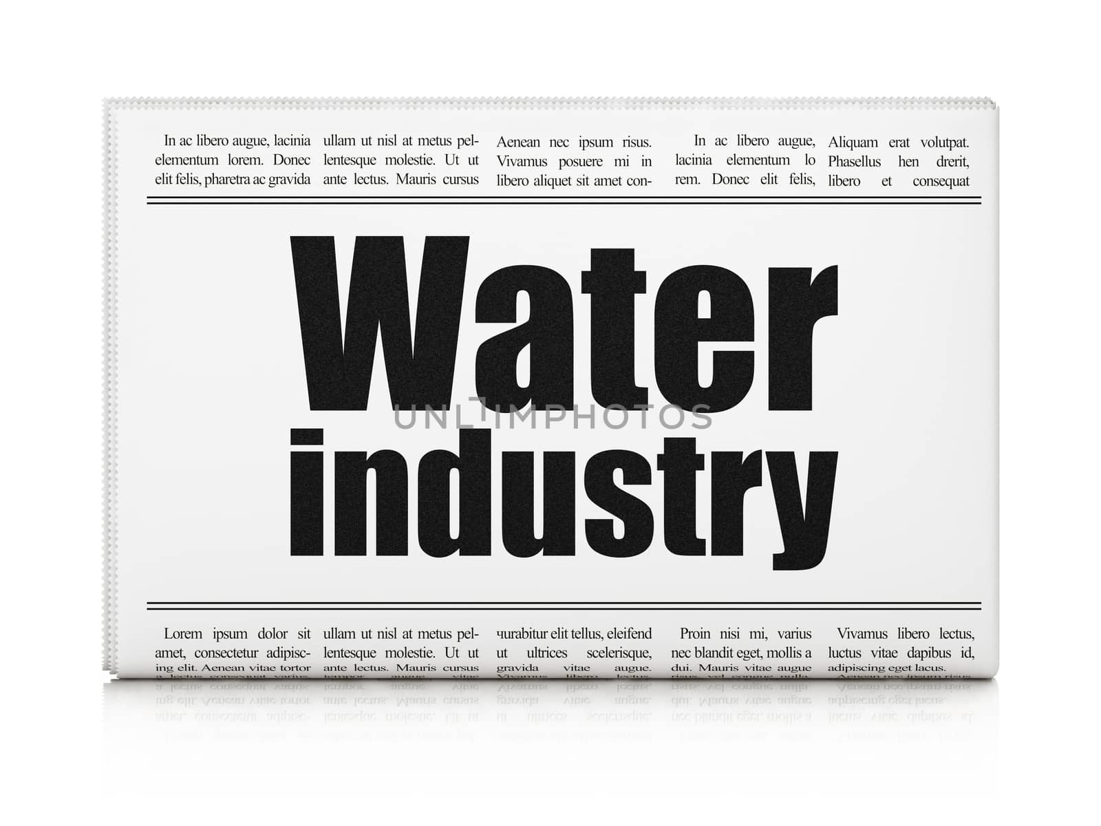 Industry concept: newspaper headline Water Industry by maxkabakov