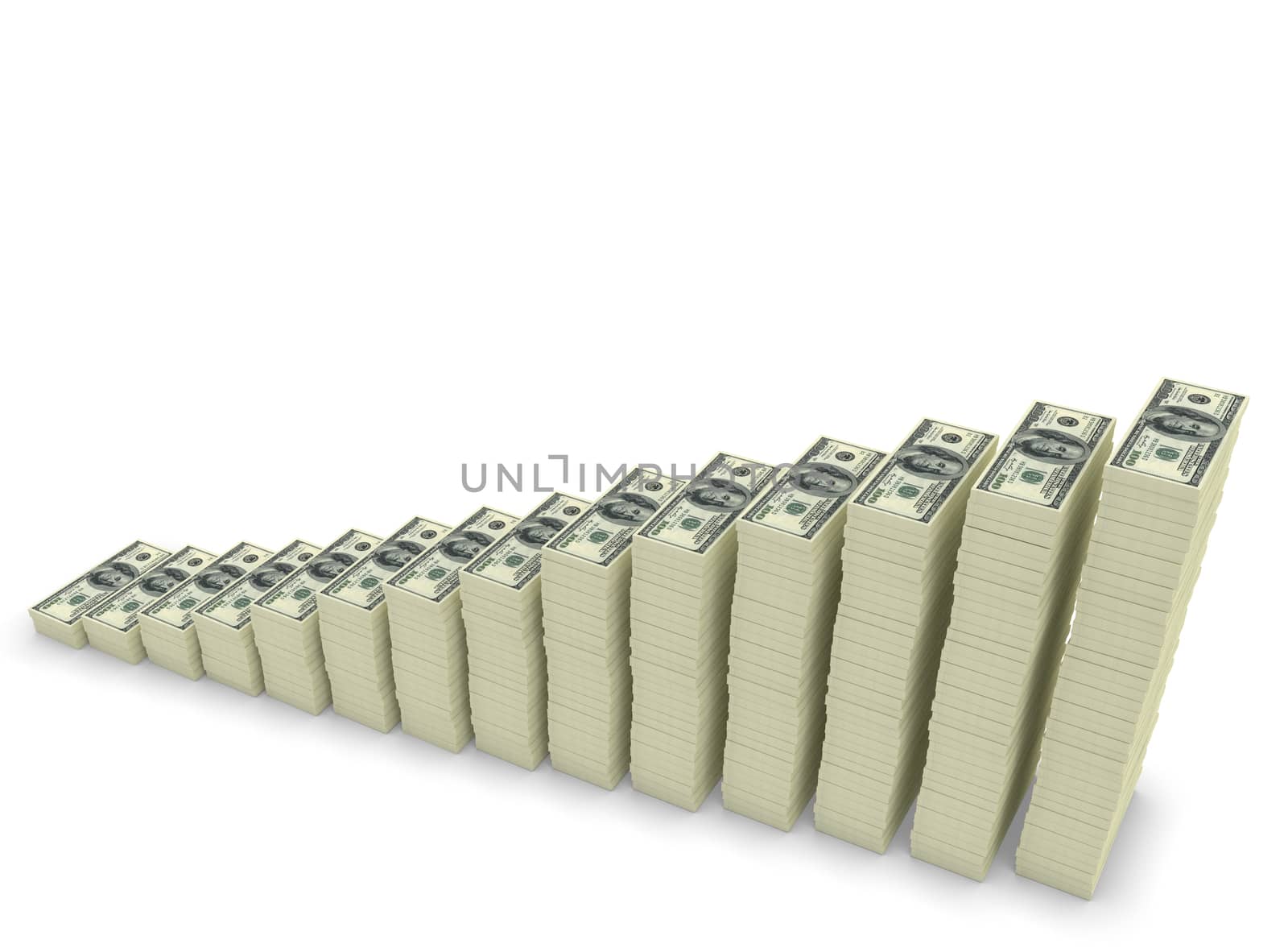 Money stack with blank space for text. Finance concepts by alexkalina