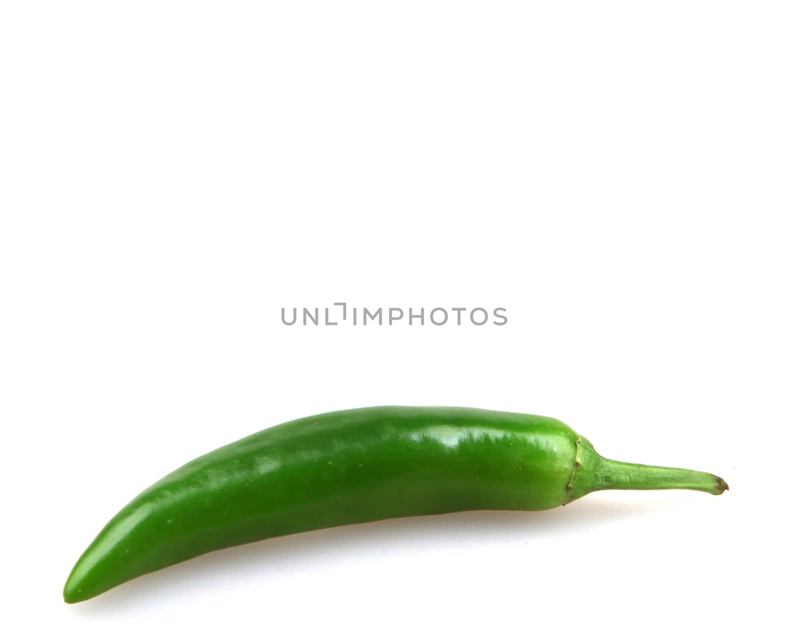 green pepper is isolated on a white background