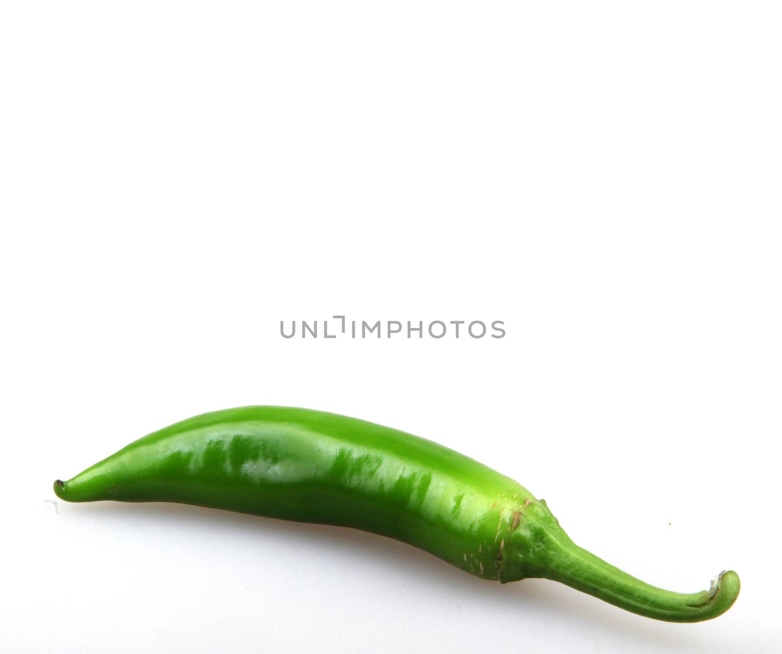 green pepper is isolated on a white background