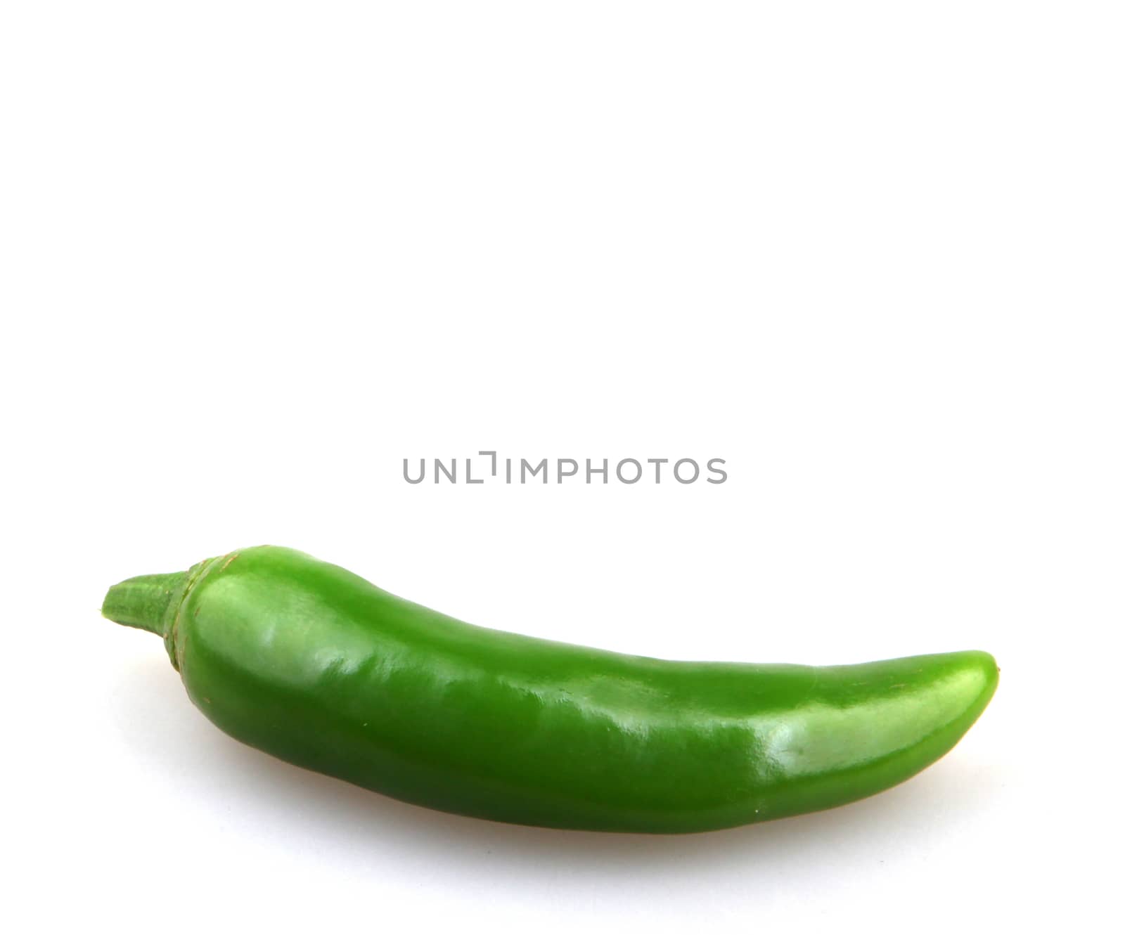 green pepper is isolated on a white background