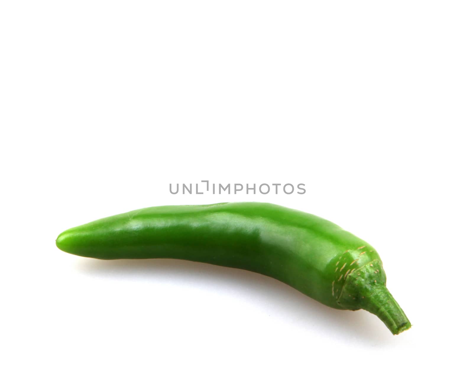 green pepper is isolated on a white background