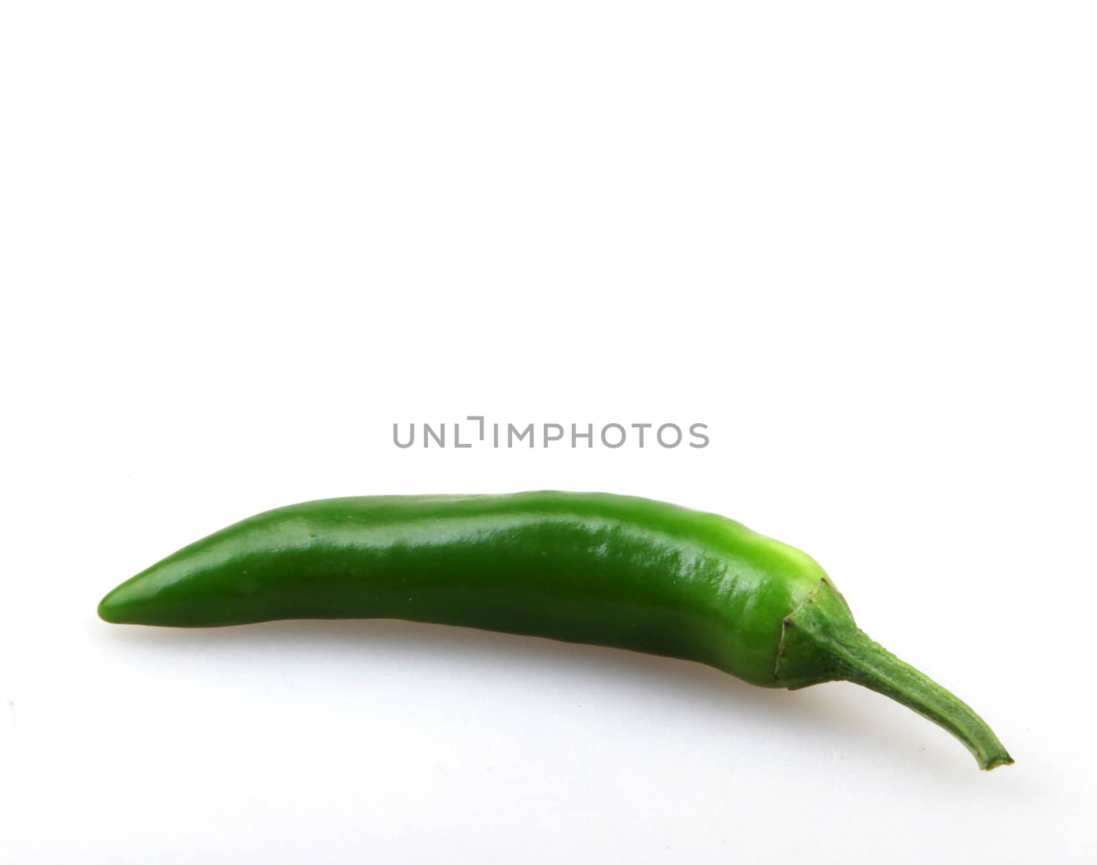 green pepper is isolated on a white background