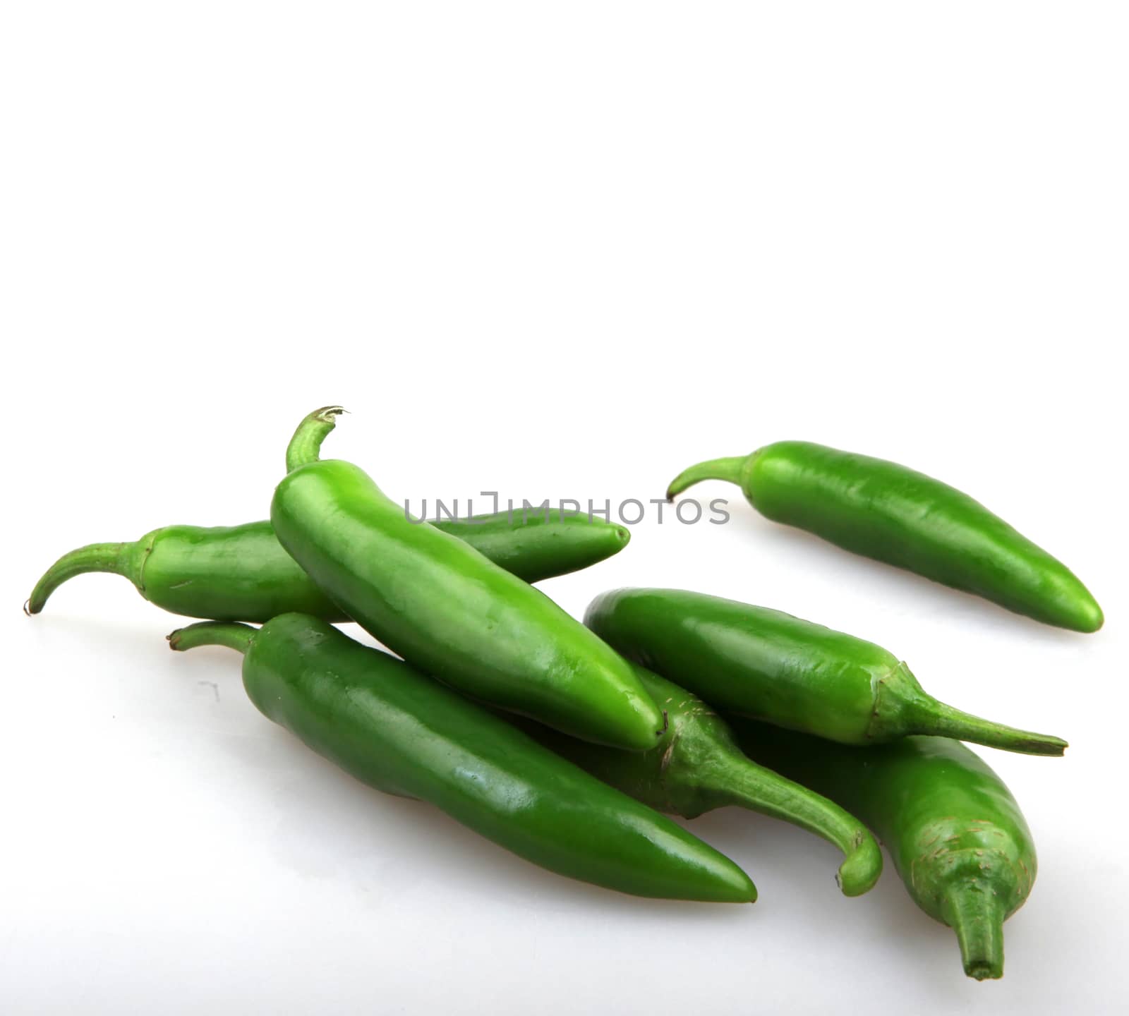 green pepper is isolated on a white background by nenov