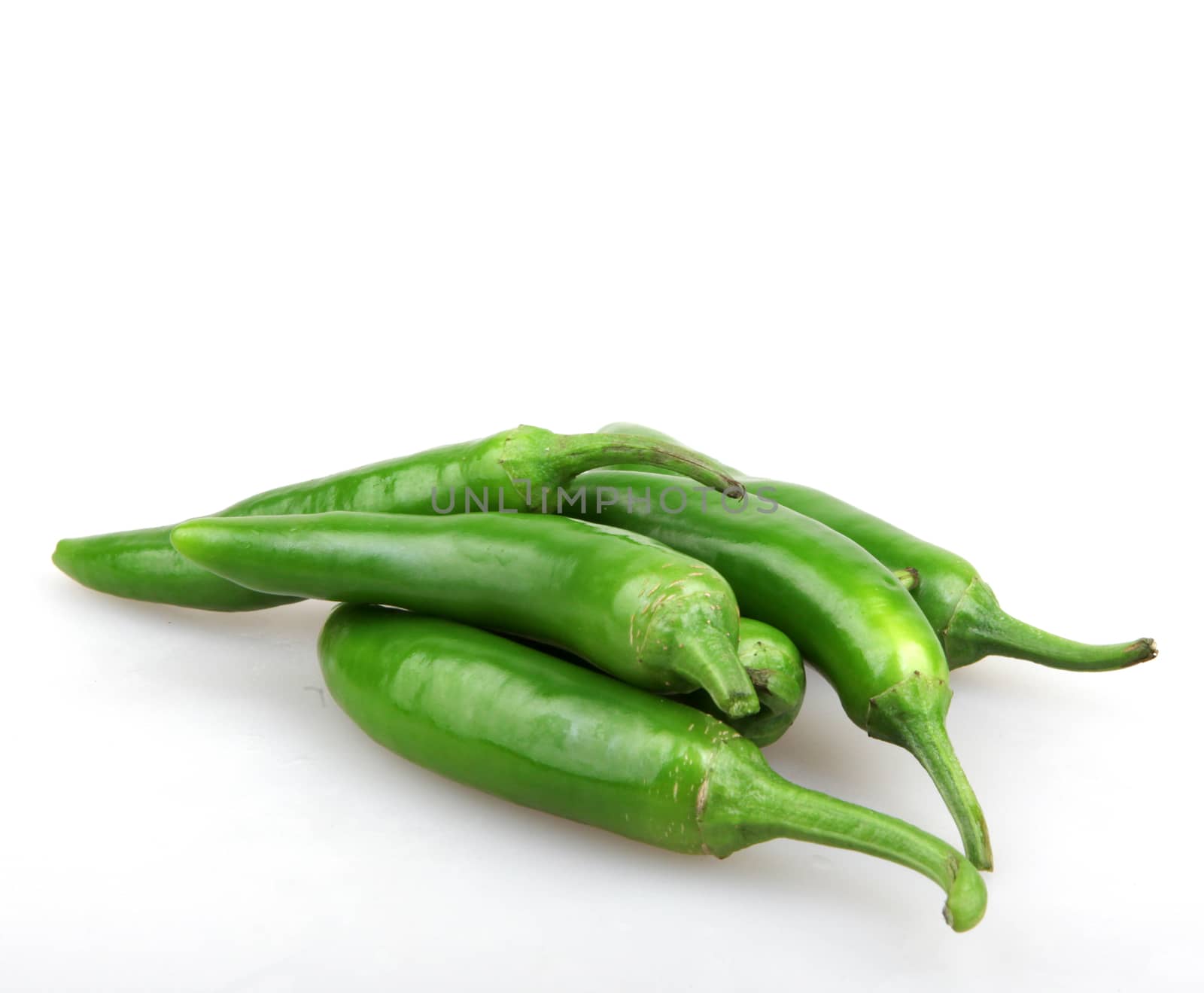 green pepper is isolated on a white background