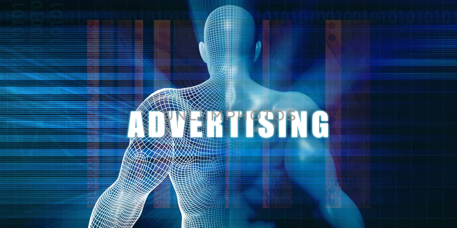 Advertising as a Futuristic Concept Abstract Background