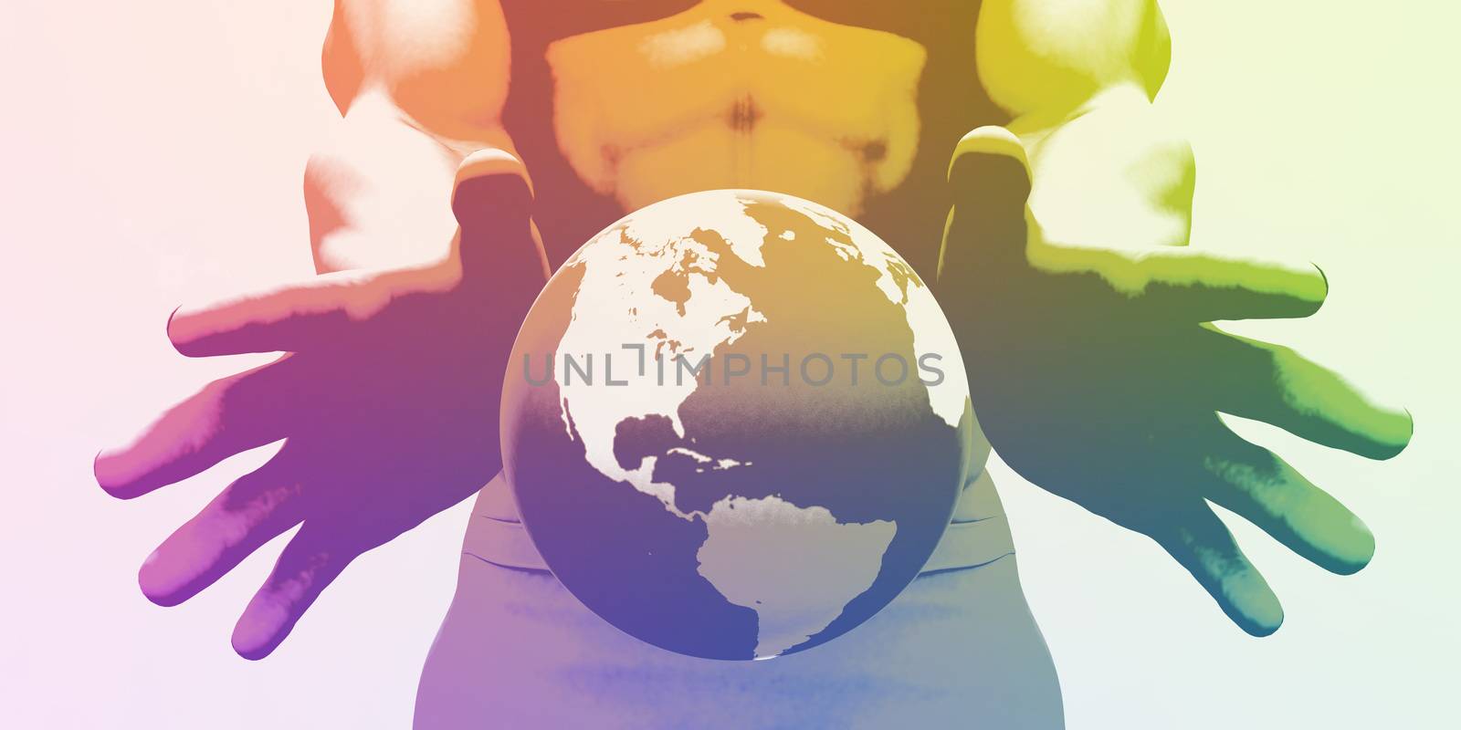 Global Business and Market Leader Company as Concept