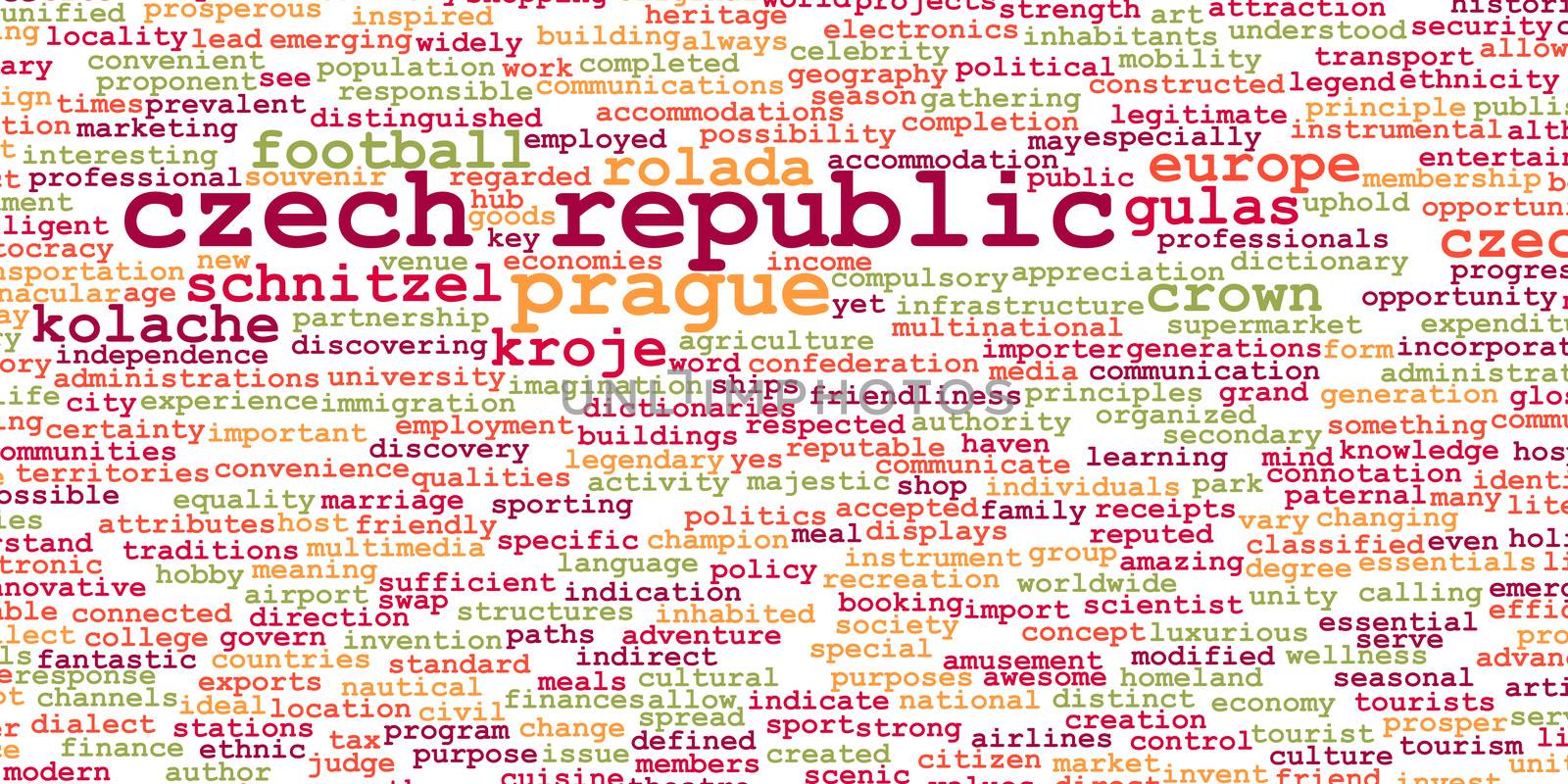 Czech Republic as a Country Abstract Art Concept