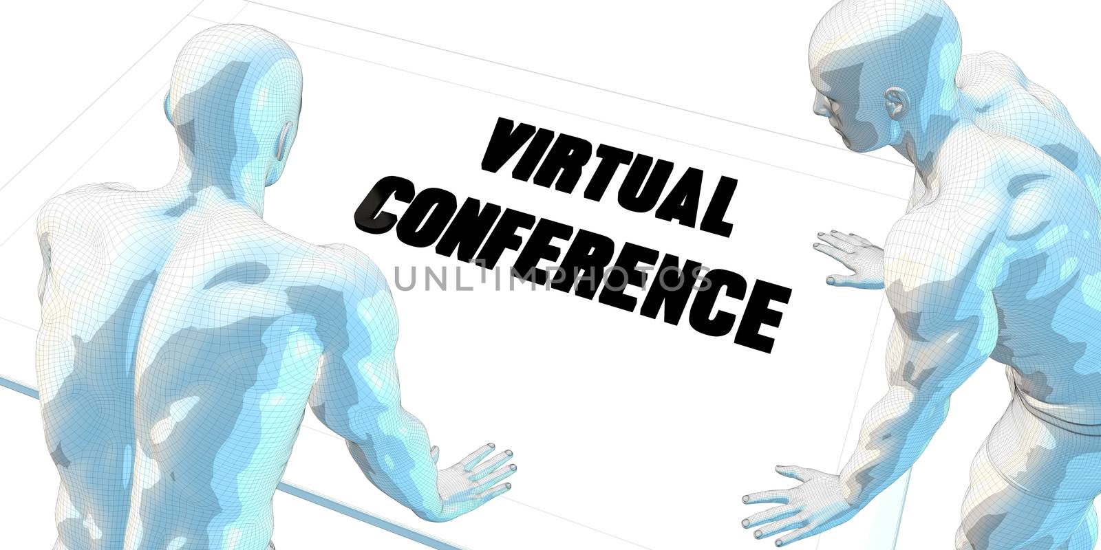 Virtual Conference Discussion and Business Meeting Concept Art