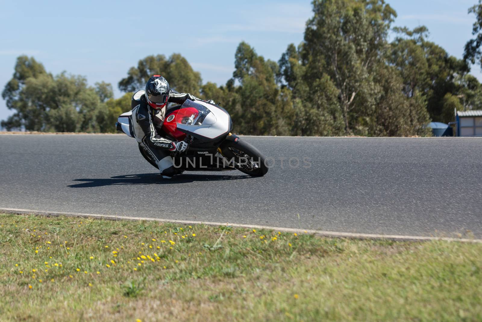 BROADFORD, VICTORIA/AUSTRALIA - MARCH 13: A mix of road and race bikes tussle against each other at The Broadford Motorcycle Complex.