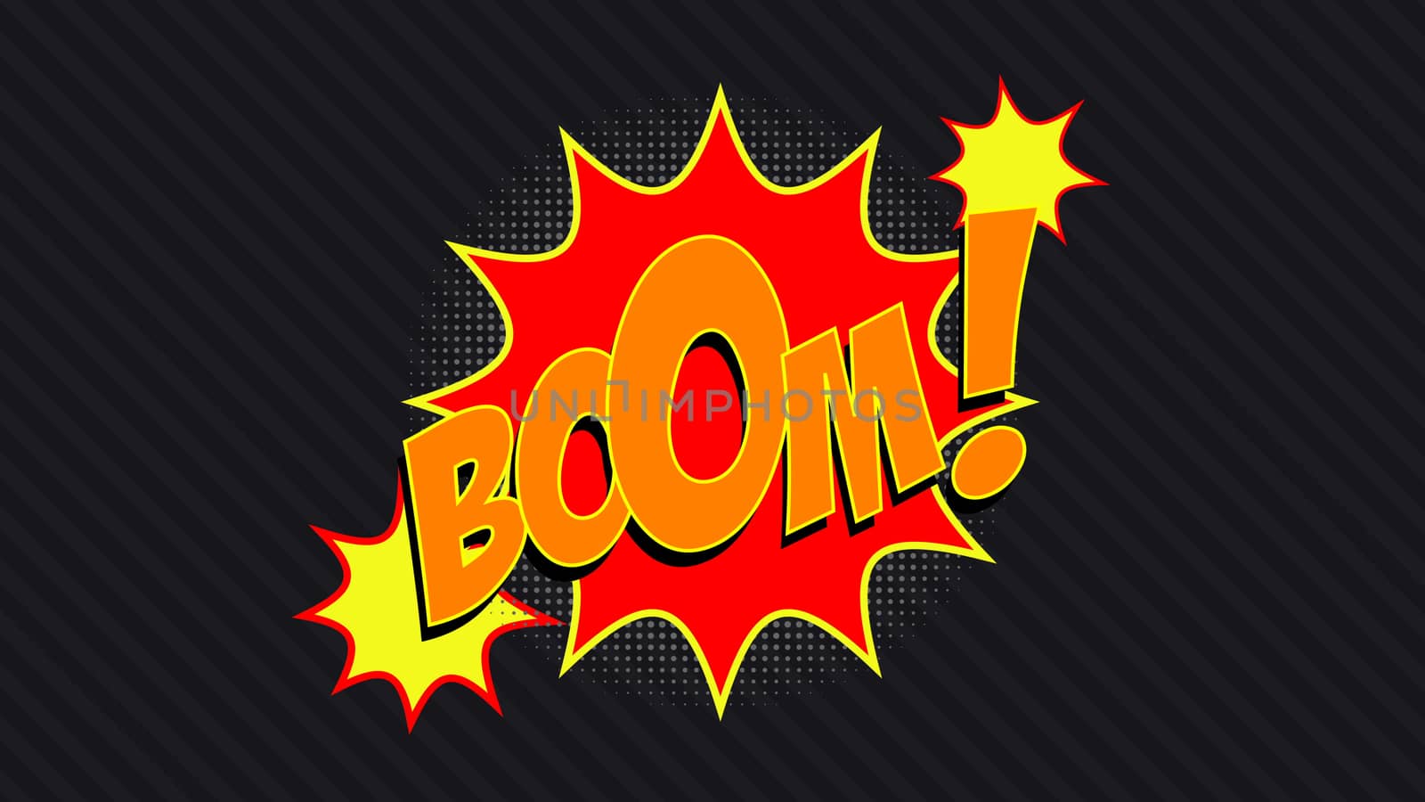 Boom! - Comic Speech Bubble effect, Cartoon.