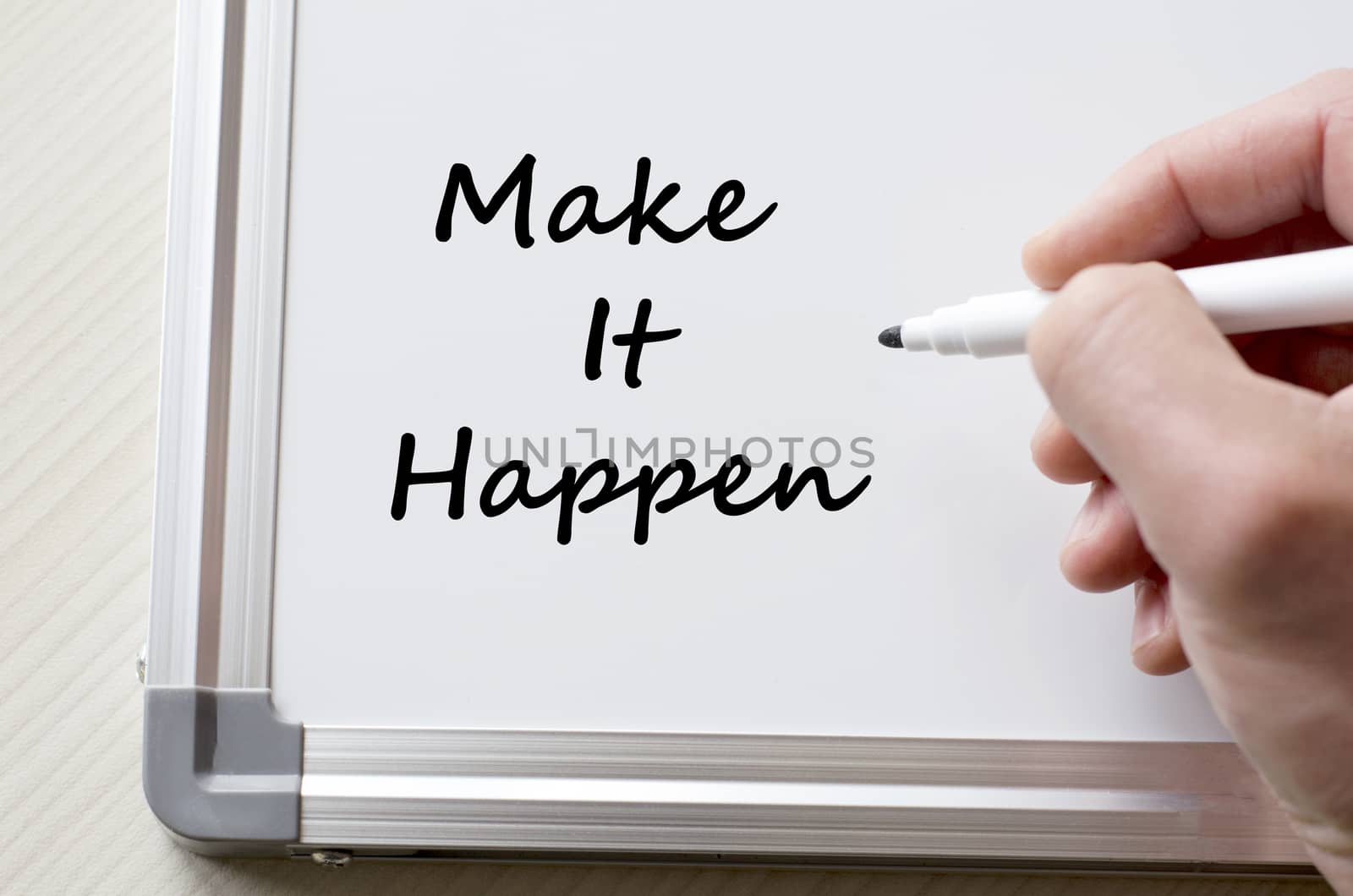 Make it happen written on whiteboard by eenevski