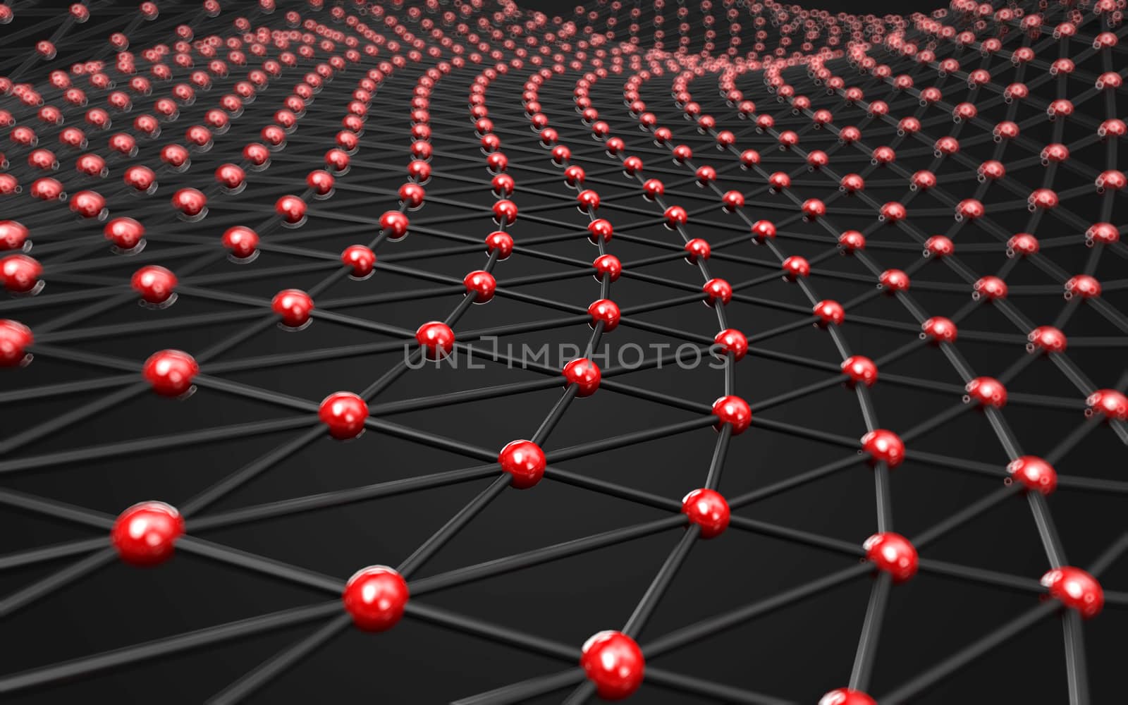 Abstract polygonal space low poly dark background with connecting dots and lines. Connection structure.