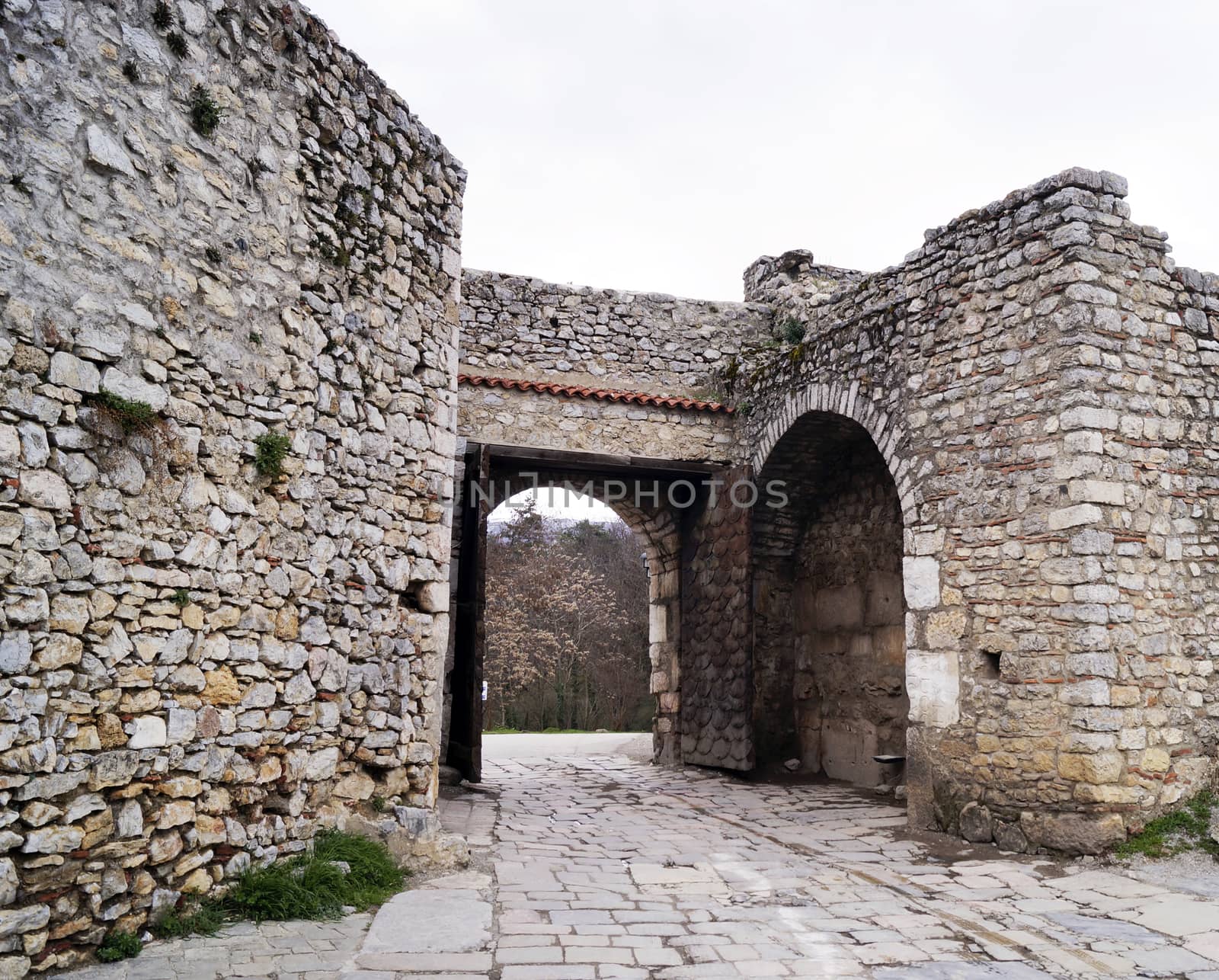 Upper gate at Samuel's Fortress in Ohrid, Macedonia