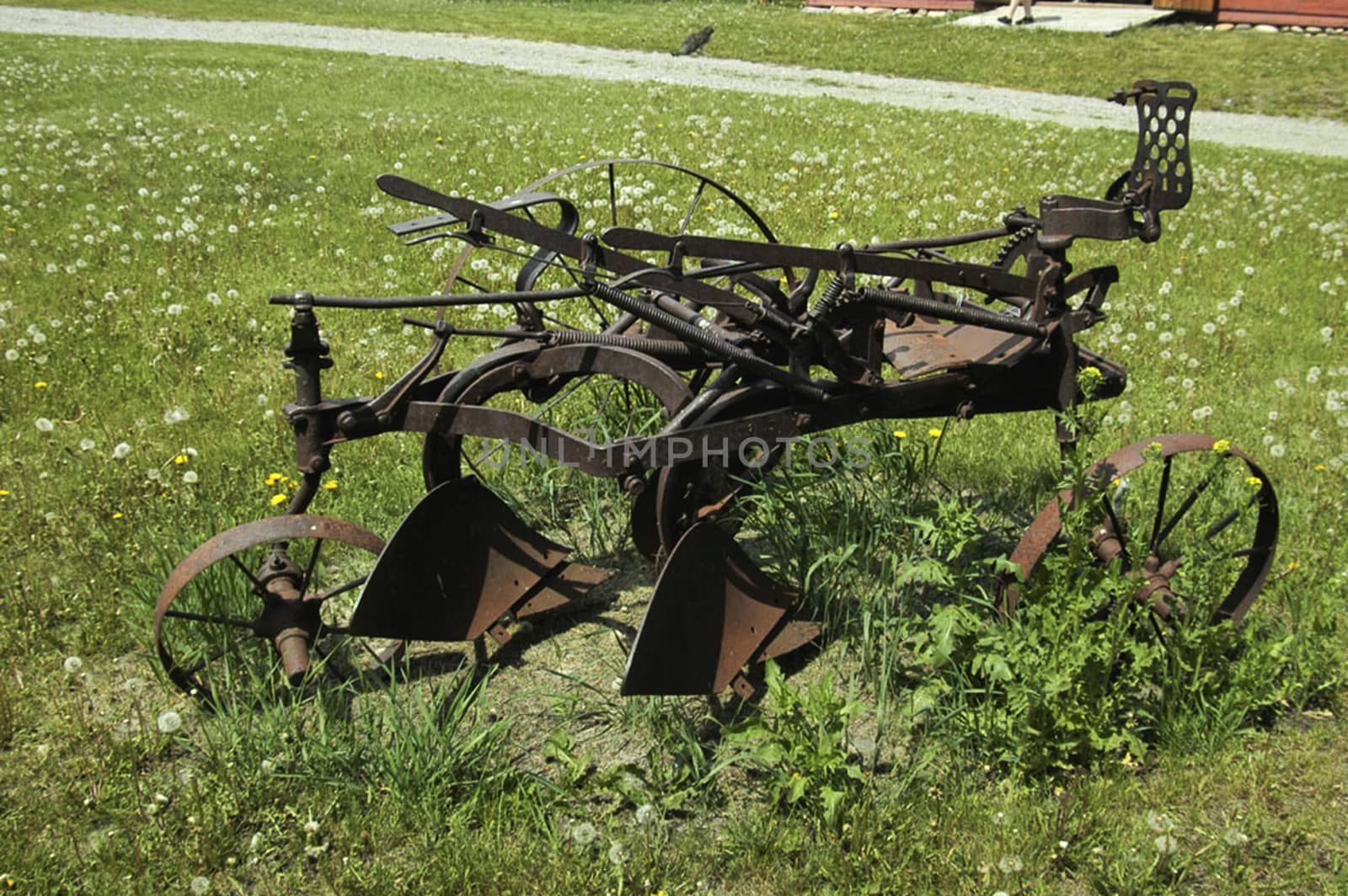 Old and abandoned agricultural and farm machinery.