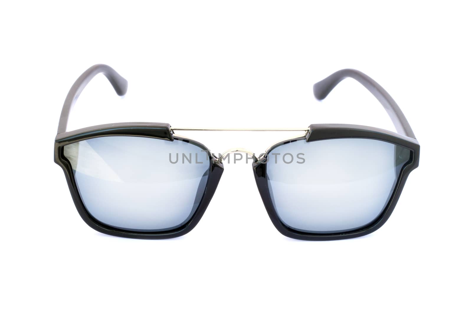 Image of black glasses on a white background by yod67