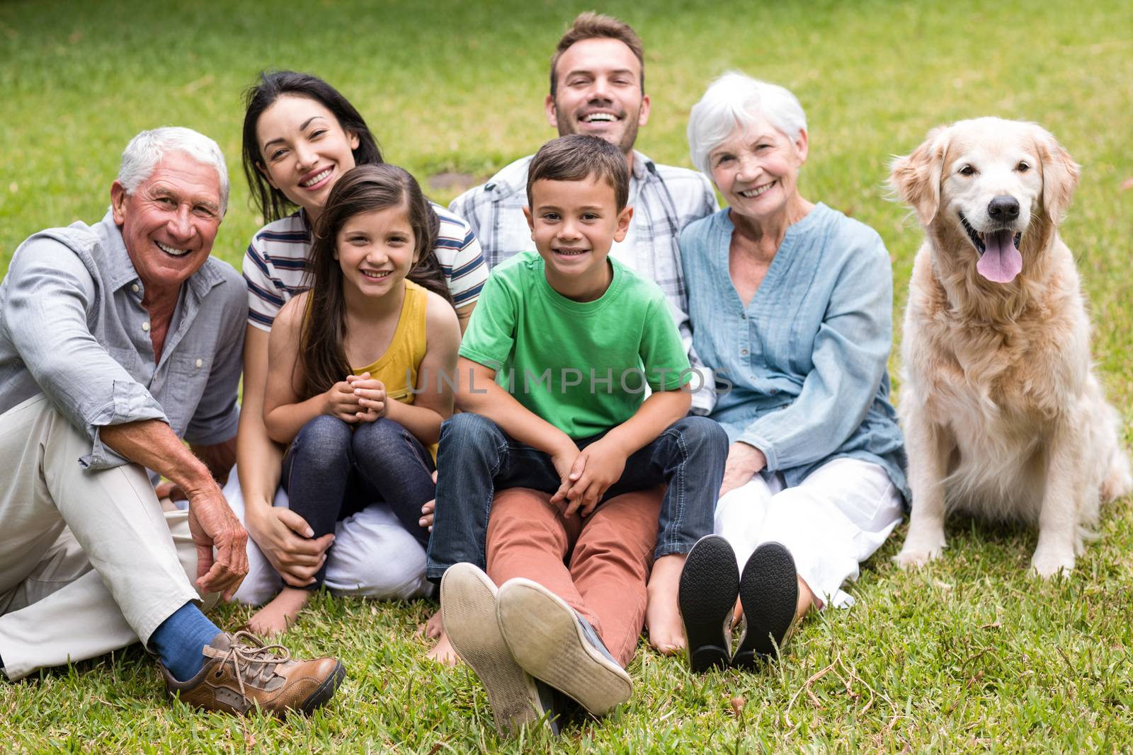 Happy family in a park by Wavebreakmedia