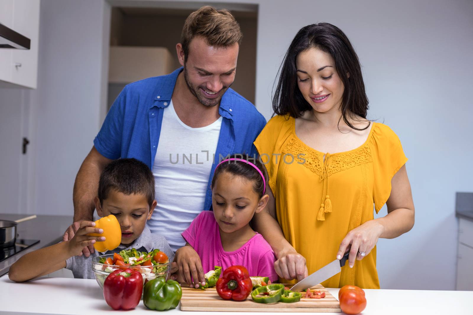 Happy family in the kitchen by Wavebreakmedia