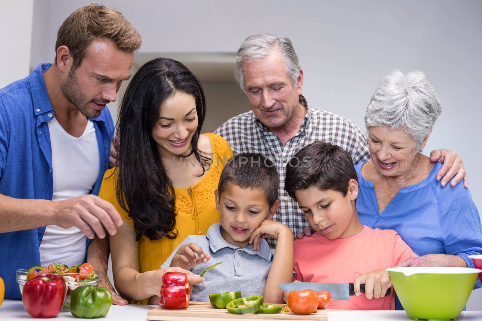 Happy family in the kitchen by Wavebreakmedia