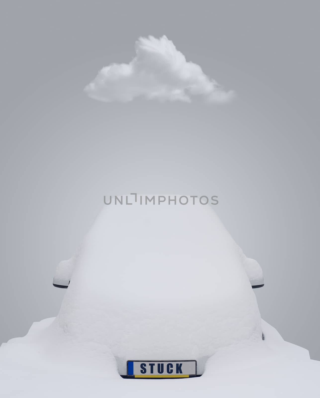 Car stuck in snow by macondo