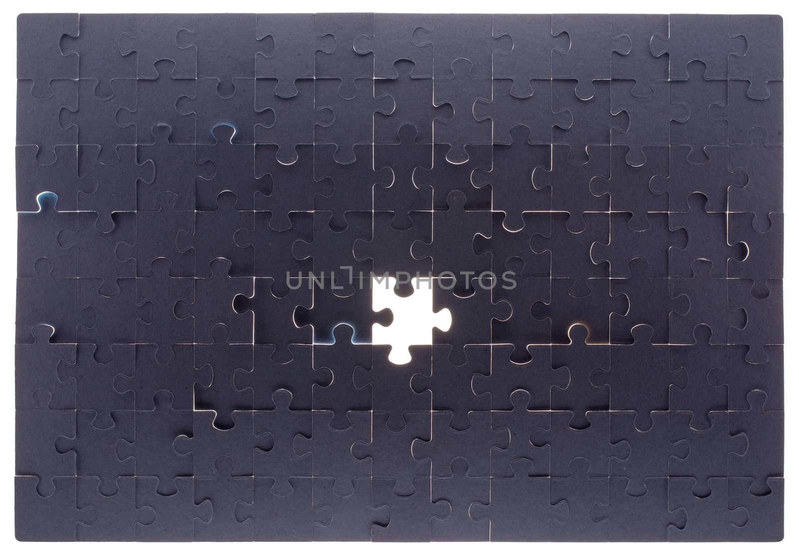 Grey puzzle background with empty space, close up view