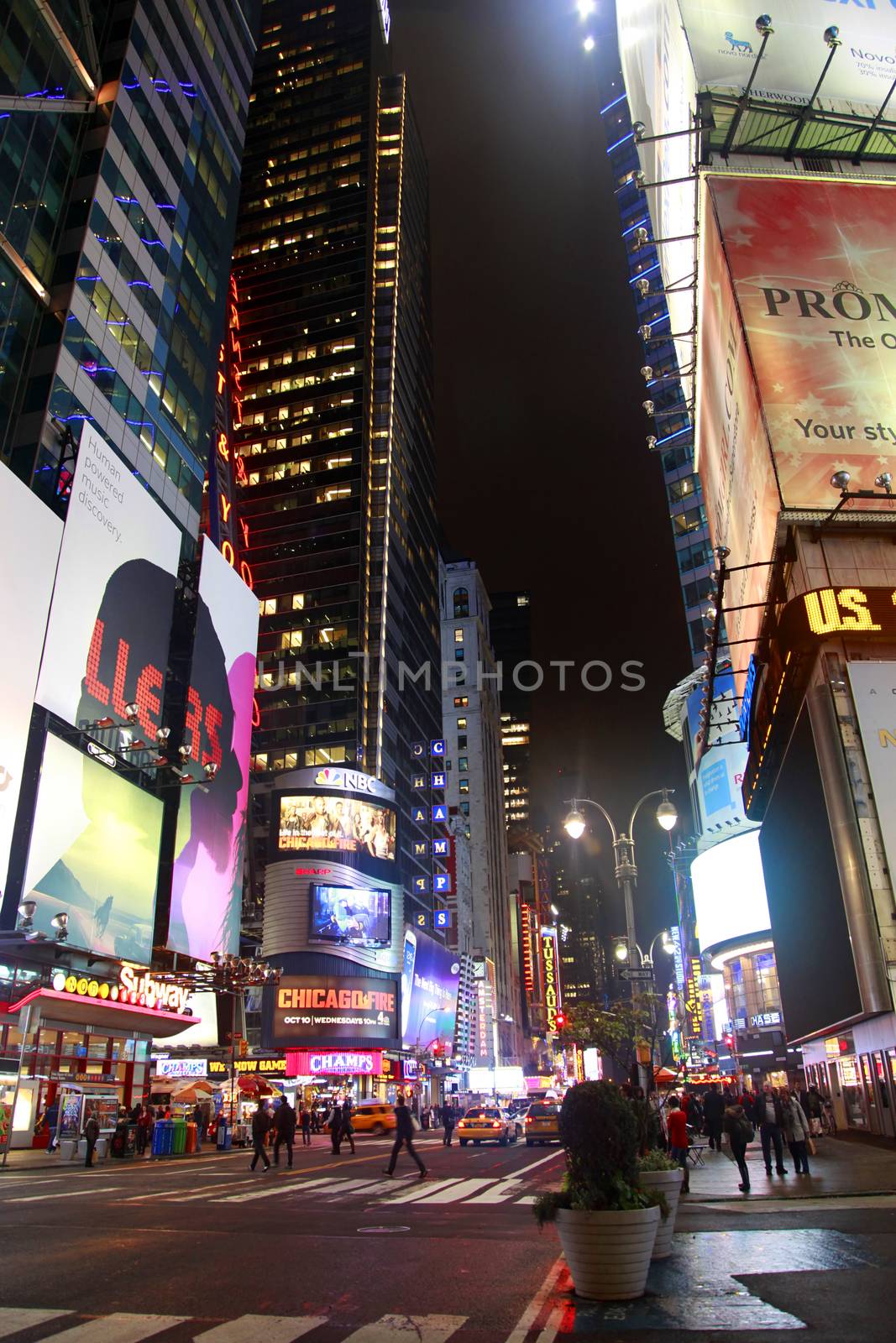 New York, USA - October 10, 2012: Times Square, featured with Broadway Theaters and huge number of LED signs, is a symbol of New York City and the United States, Manhattan, New York City