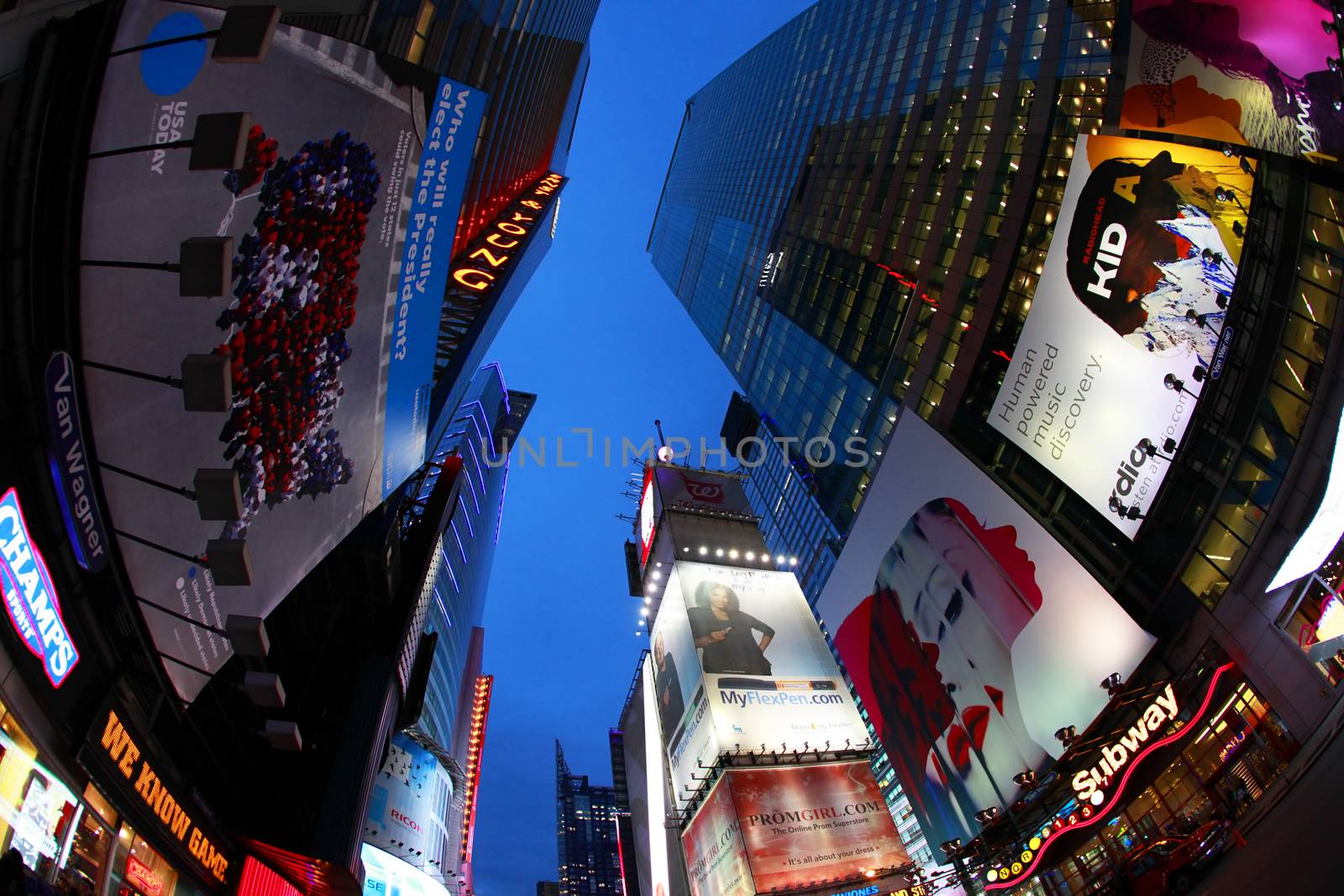 New York, USA - October 9, 2012: Times Square, featured with Broadway Theaters and huge number of LED signs, is a symbol of New York City and the United States, Manhattan, New York City