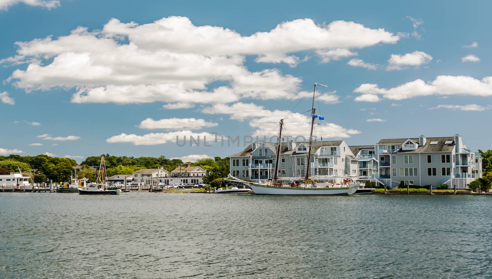 Mystic Seaport, is an outdoor recreated 19th century village and educational maritime museum. Visitors will find a lighthouse replica of Brant Point Light.