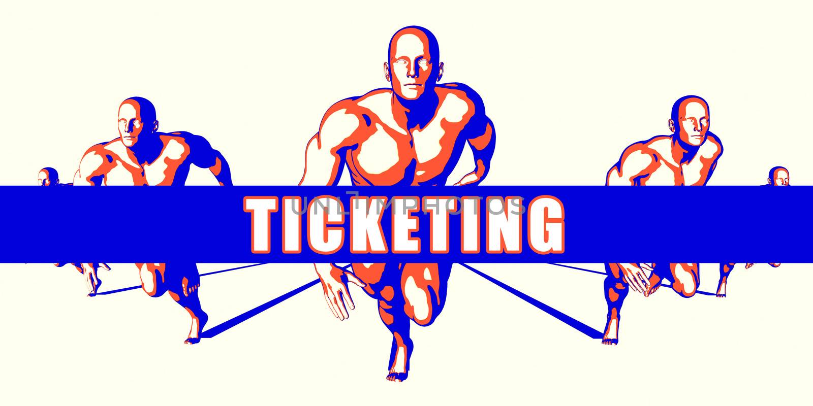 Ticketing as a Competition Concept Illustration Art