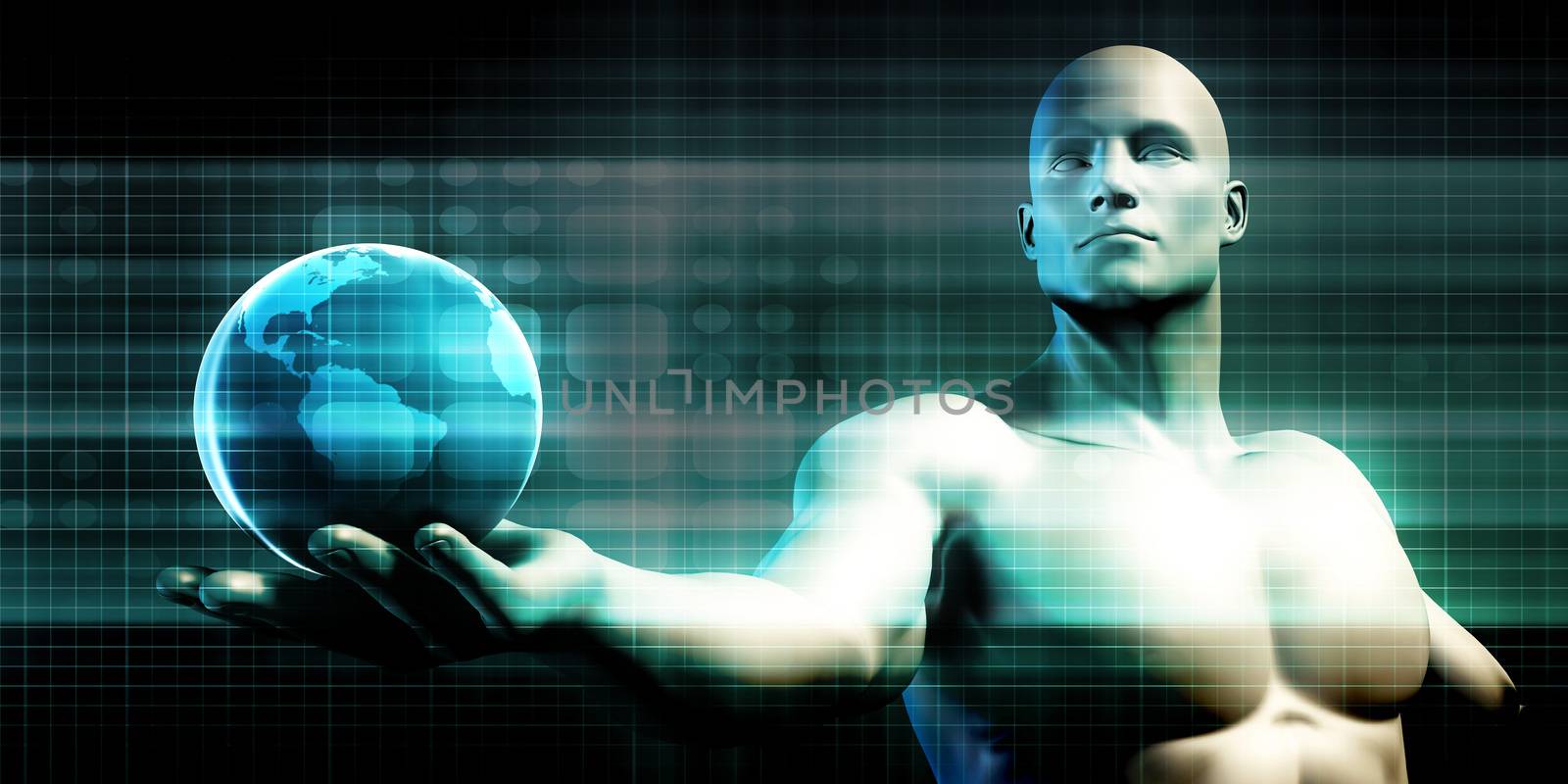 Digital Data Abstract as a Technology Concept