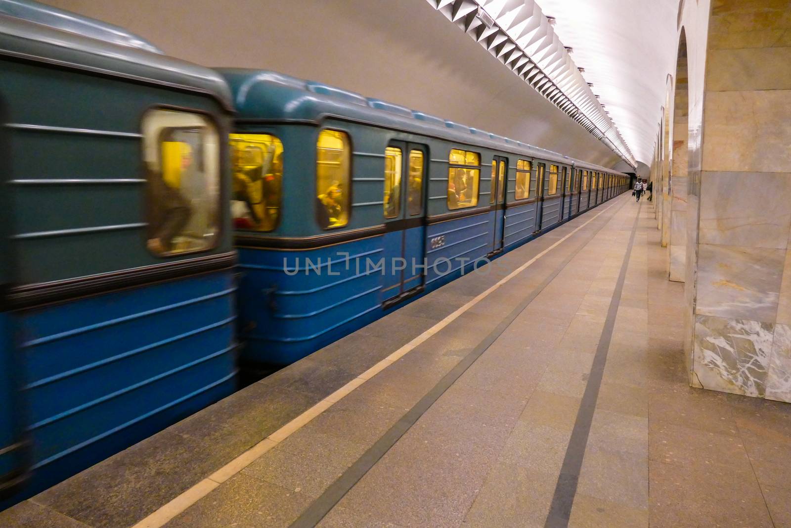  Metro station underground MOSCOW 10 MARCH 2016 KUZNECKI MOST
