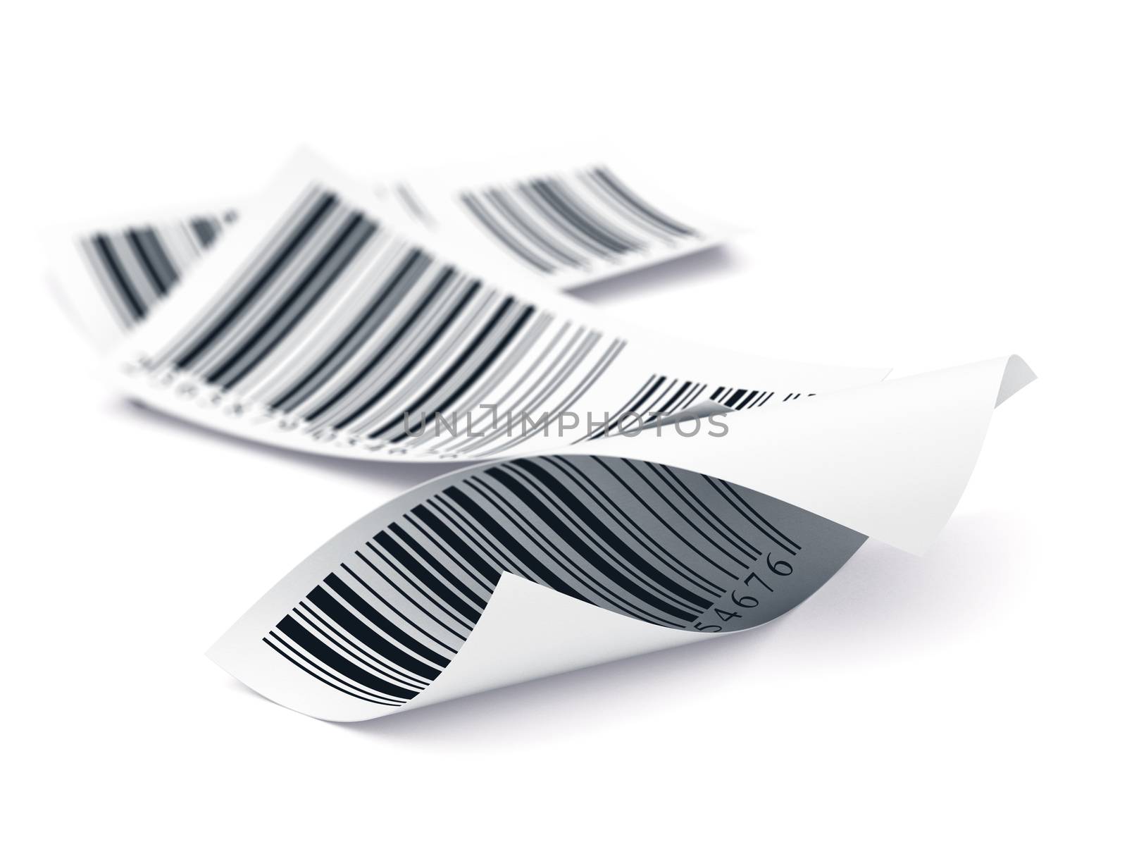 Barcode Tags Over White, Identification Label, Retail Concept by Olivier-Le-Moal