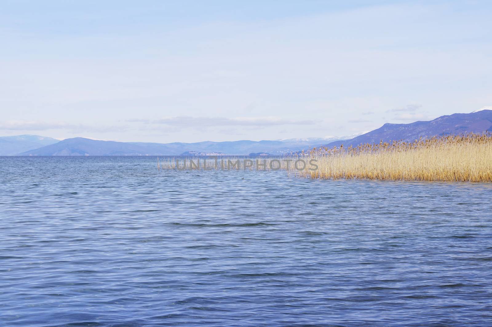 Lake Ohrid, located between Macedonia and Albania, it's one of the deepest and oldest lakes in Europe 