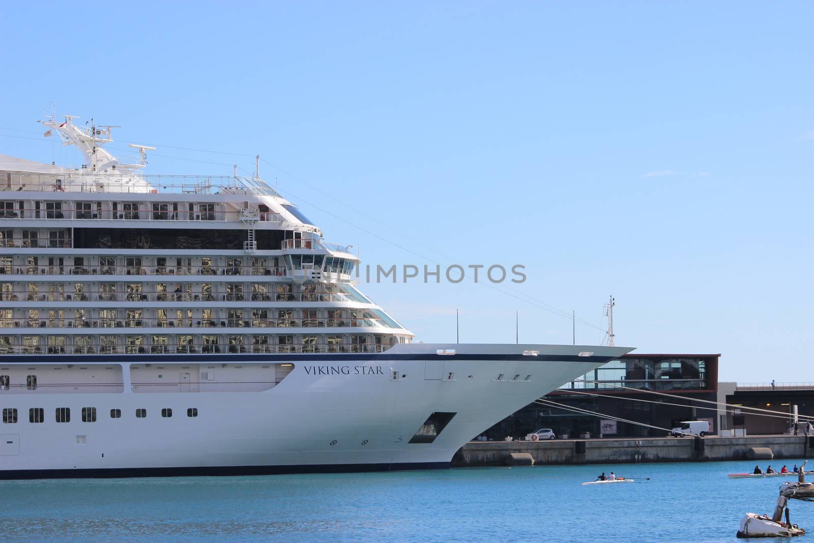 Monte-Carlo, Monaco - March 9, 2016: MV Viking Star. Luxury Cruise Ship in Sea Port of Monte-Carlo, Monaco