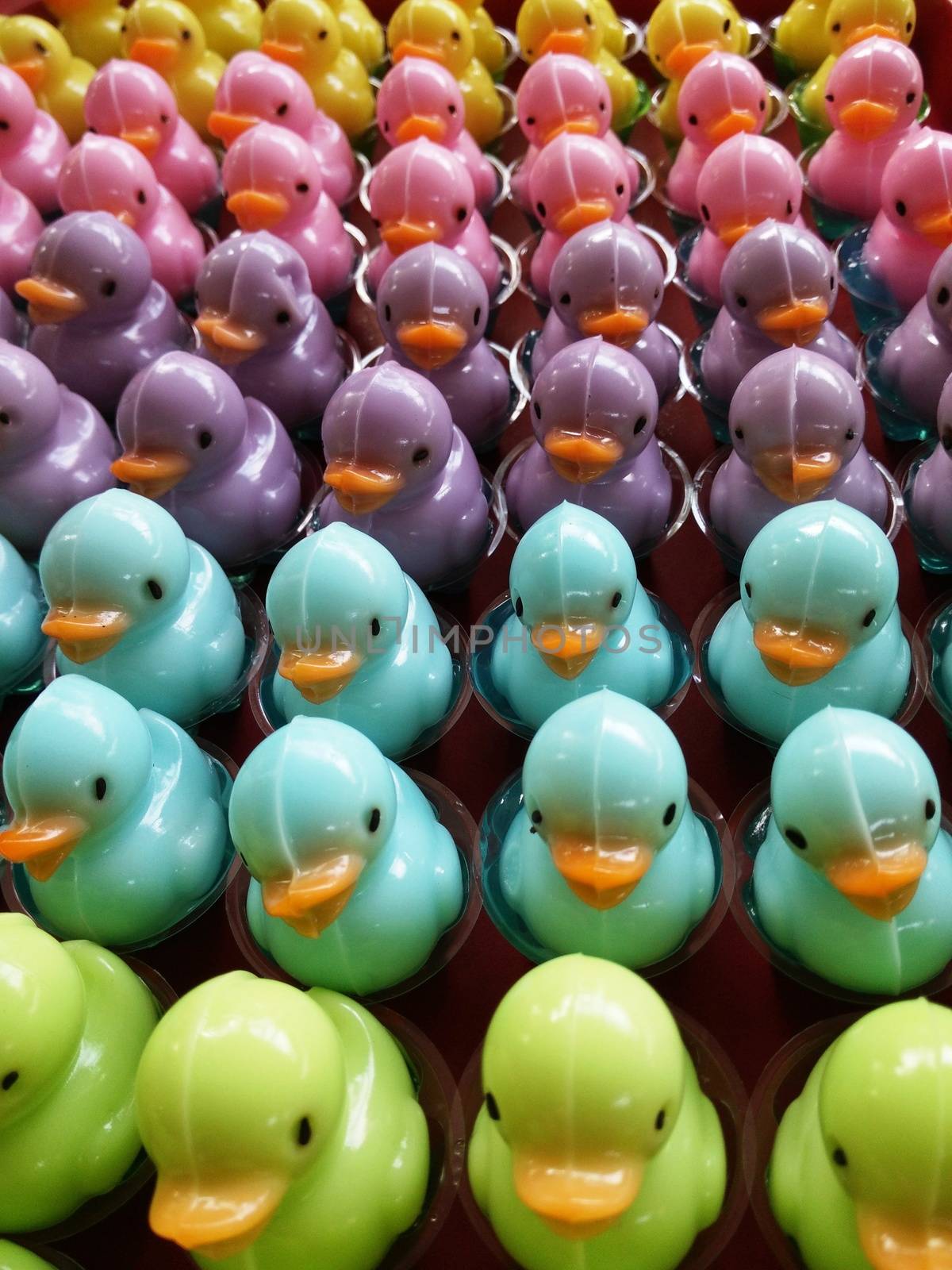 Colorful Ducks of Thai Sweet Coconut Pudding Jelly by Sevenskyx