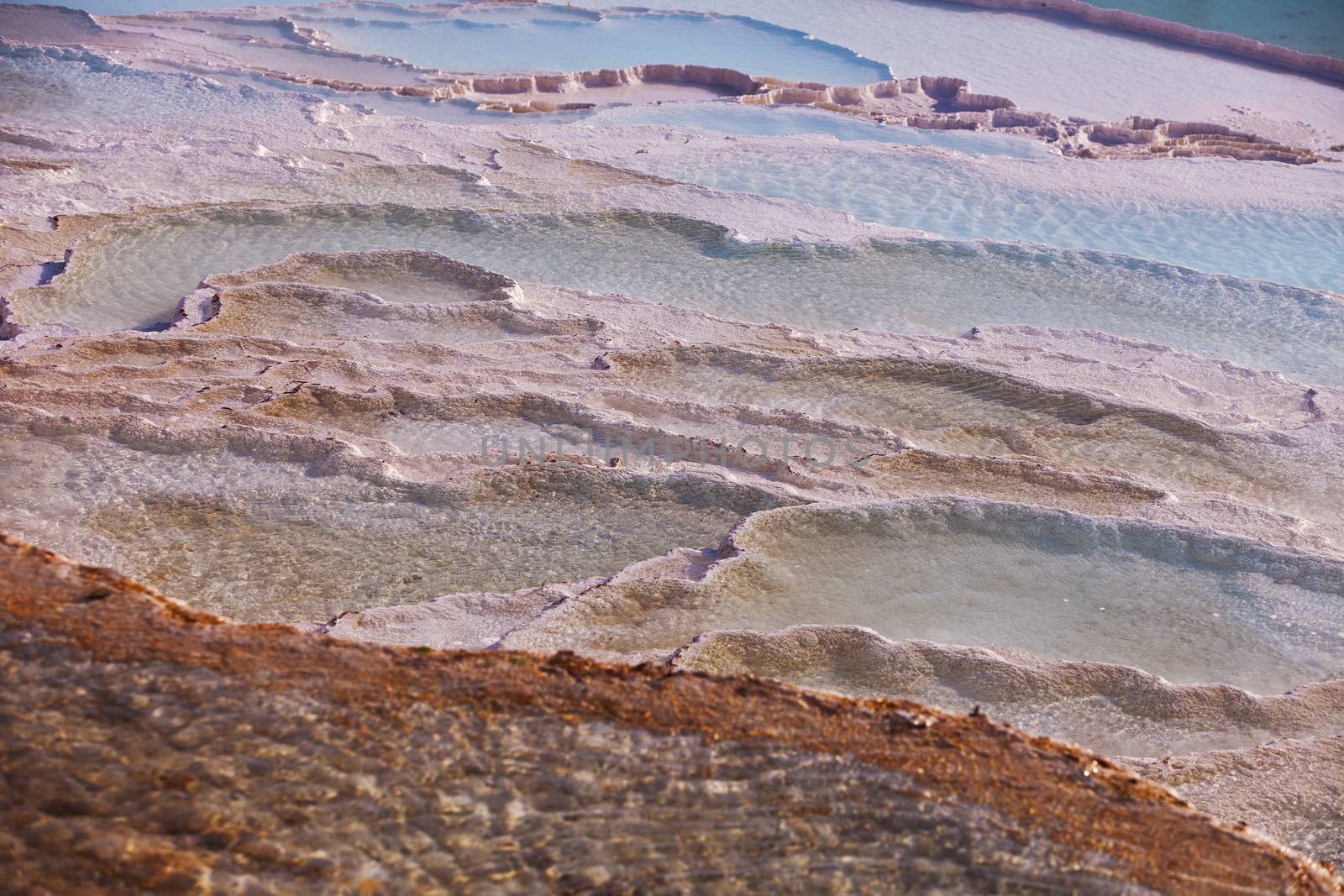 Hot mineral pools at Pamukkale in Turkey